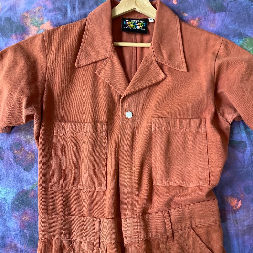Big Bud Press Short Sleeve Jumpsuit in Clay Red